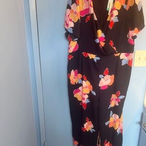 Skies Are Blue Black Floral Jumpsuit